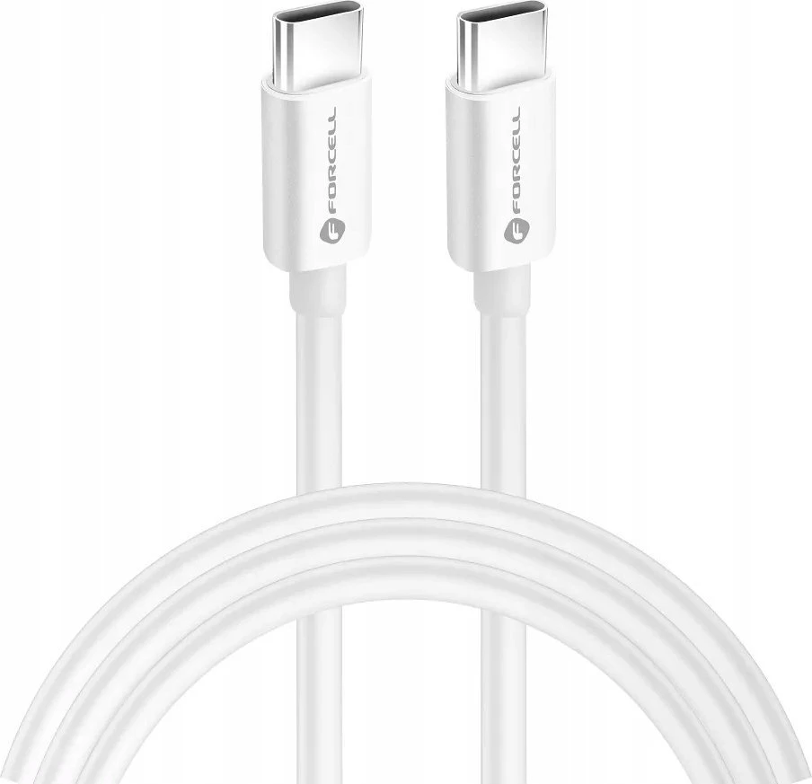 USB kabelis Forcell (C339) "USB-C (Type-C) to USB-C (Type-C)" (100W 5A) baltas 2M