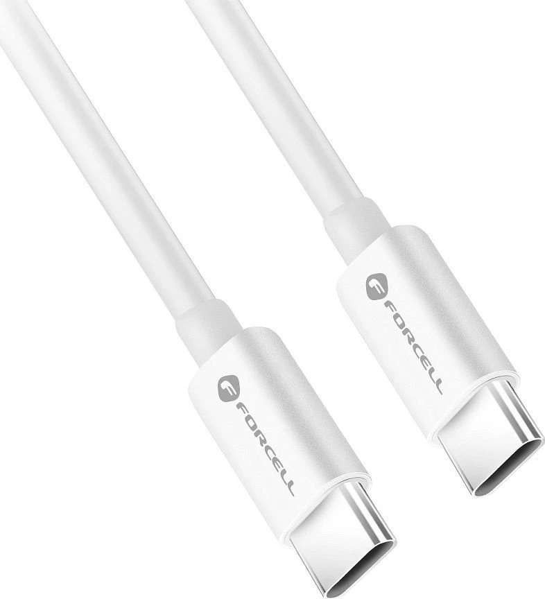 USB C į USB C laidas Forcell F-Energy QC4.0 PD 3A 60W 2 m C338 baltas