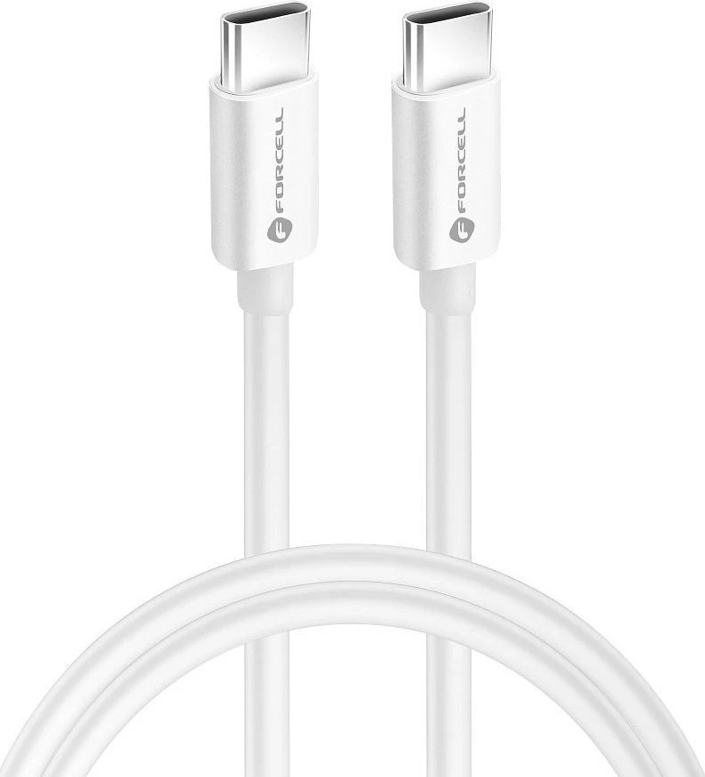 USB C į USB C laidas Forcell F-Energy QC4.0 PD 3A 60W 2 m C338 baltas