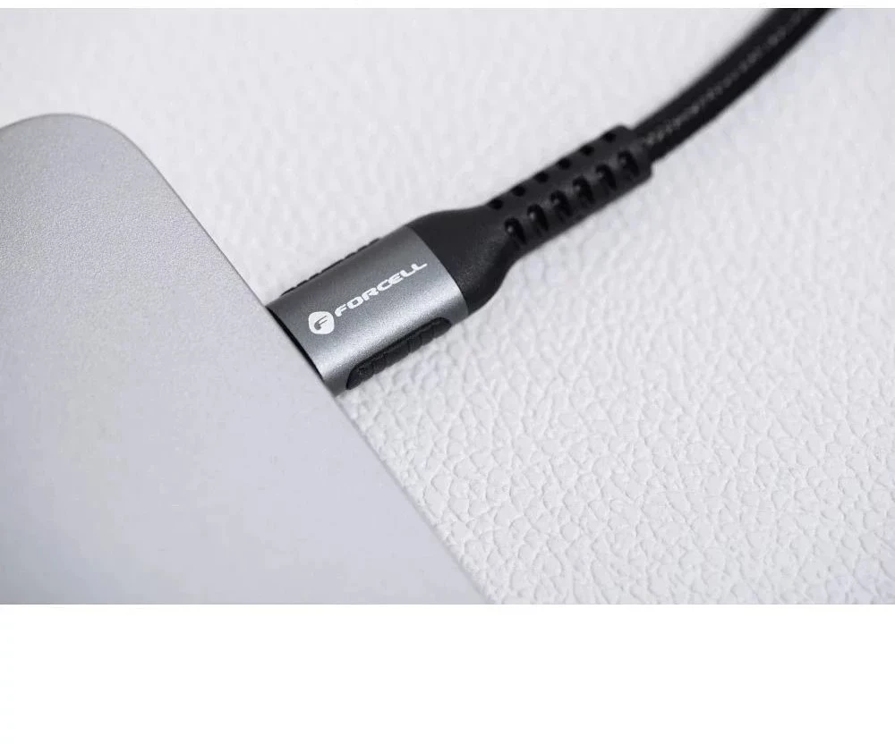 USB C į USB C laidas Forcell F-Energy QC4.0 PD 5A 240W Cafule 2 m C263 juodas