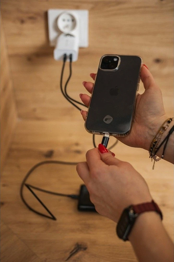 USB C į USB C laidas Forcell F-Energy QC4.0 PD 3A 60W 2 m C338 juodas