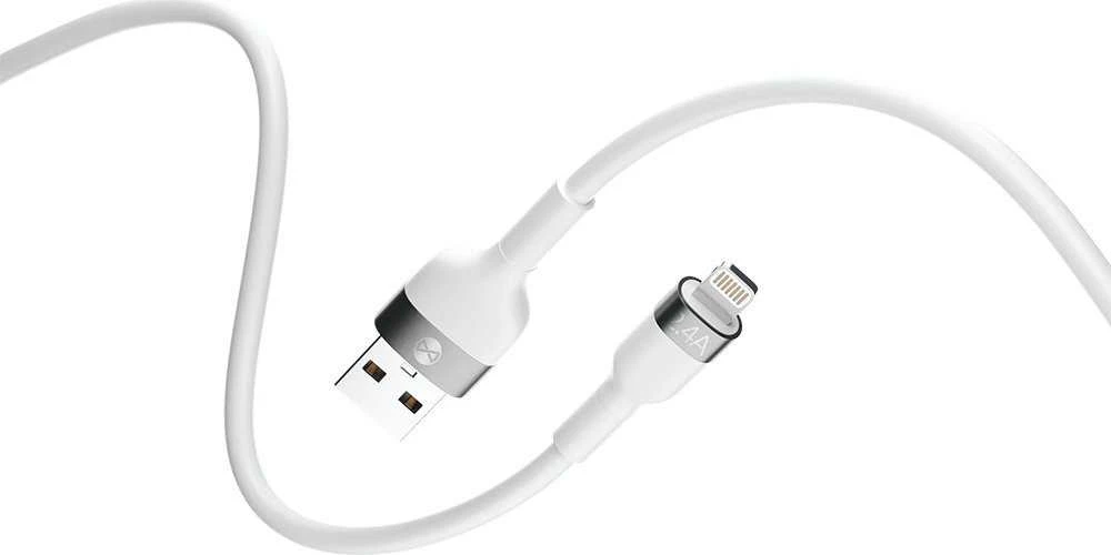 Forever lankstus USB – Lightning laidas 1,0 m 2.4A baltas