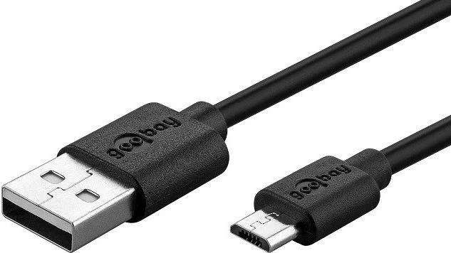 Goobay | Mikro USB įkrovimo ir sinchronizavimo kabelis | 46800 | USB-A į mikro-USB USB 2.0 kištukas (A tipas) | USB 2.0 mikro kištukas (B tipas)