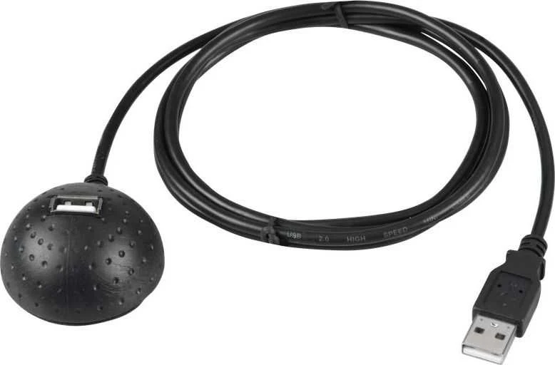 USB kabelis Goobay USB-A - USB-A 1,5 m Juodas (68913)