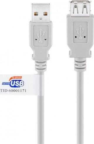 Kabelis USB Goobay USB-A - USB-A 1.8 m Pilka (JAB-853462)