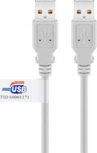 Kabelis USB Goobay USB-A - USB-A 2 m Pilka (JAB-758935)