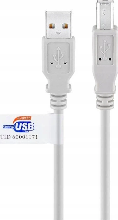 Kabelis USB Goobay USB-A - USB-B 3 m Pilka (50832)