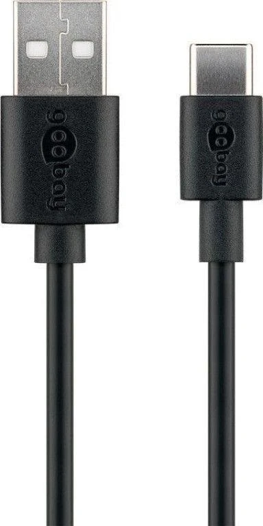 „Goobay 59122“ USB 2.0 laidas (USB-C™ į USB A), juodas | „Goobay“ | USB-C į USB-A