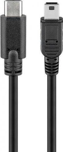 Wentronic USB kabelis Goobay USB-C - miniUSB 0.5 m Juodas (JAB-2866299)