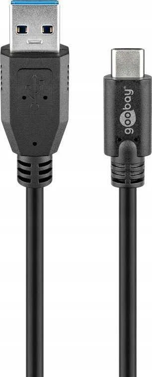 Goobay 71221 USB-C į USB A 3.0 laidas, juodas, 2m | Goobay | USB-C į USB-A USB-C kištukas | USB 3.0 kištukas (A tipas)