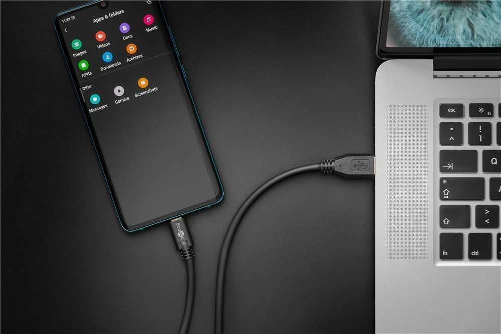 Goobay 71221 USB-C į USB A 3.0 laidas, juodas, 2m | Goobay | USB-C į USB-A USB-C kištukas | USB 3.0 kištukas (A tipas)