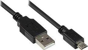 USB laidas „Good Connections“ USB-A - microUSB 1,8 m Juodas (93181)
