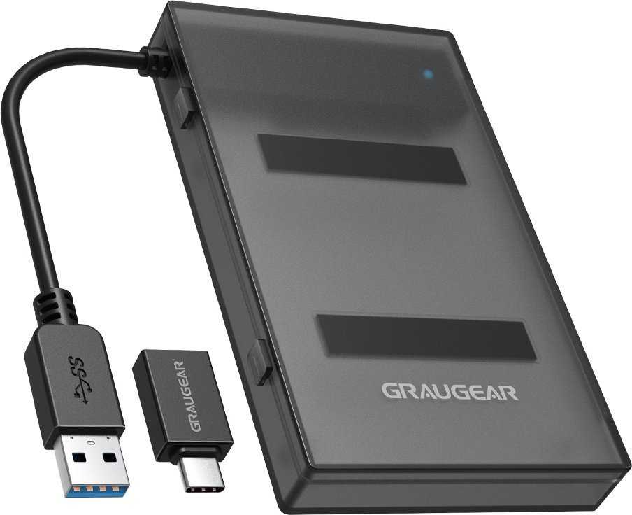 Doko stotelė Graugear GRAUGEAR USB-A/C 3.1 kabelis adaptera 2,5'' SATA SSD/HDD