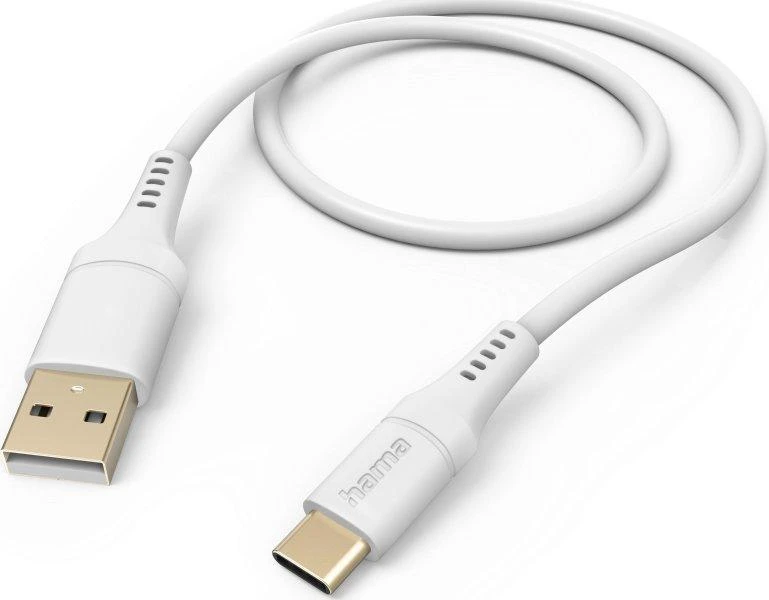 Hama Lankstus, USB-A - USB-C, 1,5m baltas
