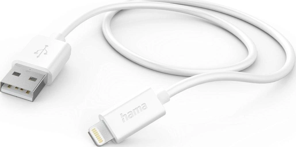 Hama USB-A - Lightning, 1,0m balta