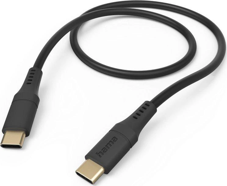 Hama Flexible, USB-C - USB-C, 1,5m juoda