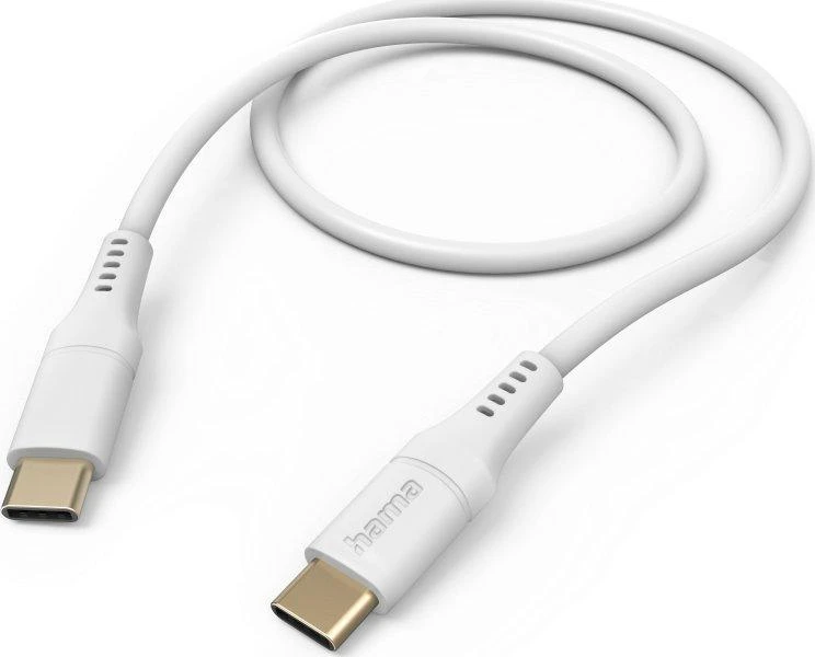 Hama Flexible, USB-C - USB-C, 1,5m balta
