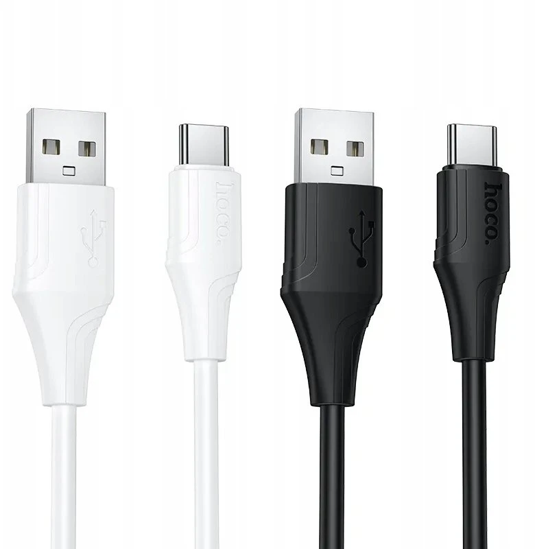 Silicone Cable USB A to USB C Hoco 3A 1 m X124 juodas