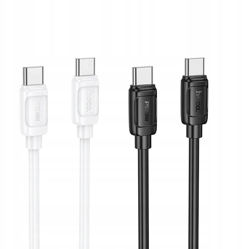 USB C į USB C laidas Hoco PD 5A 240W 1 m X115 baltas
