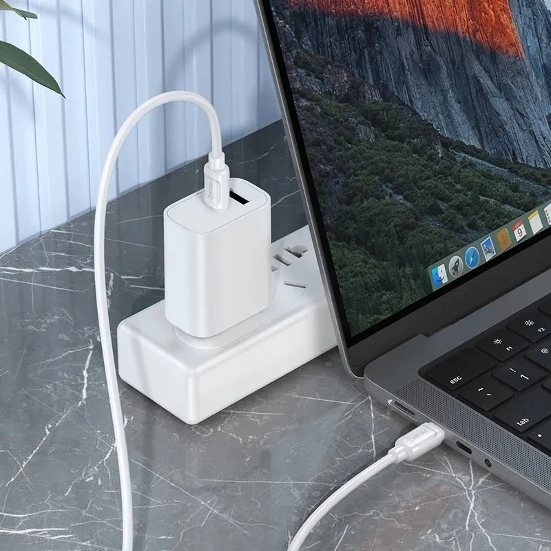 USB C į USB C laidas Hoco PD 5A 240W 1 m X115 baltas