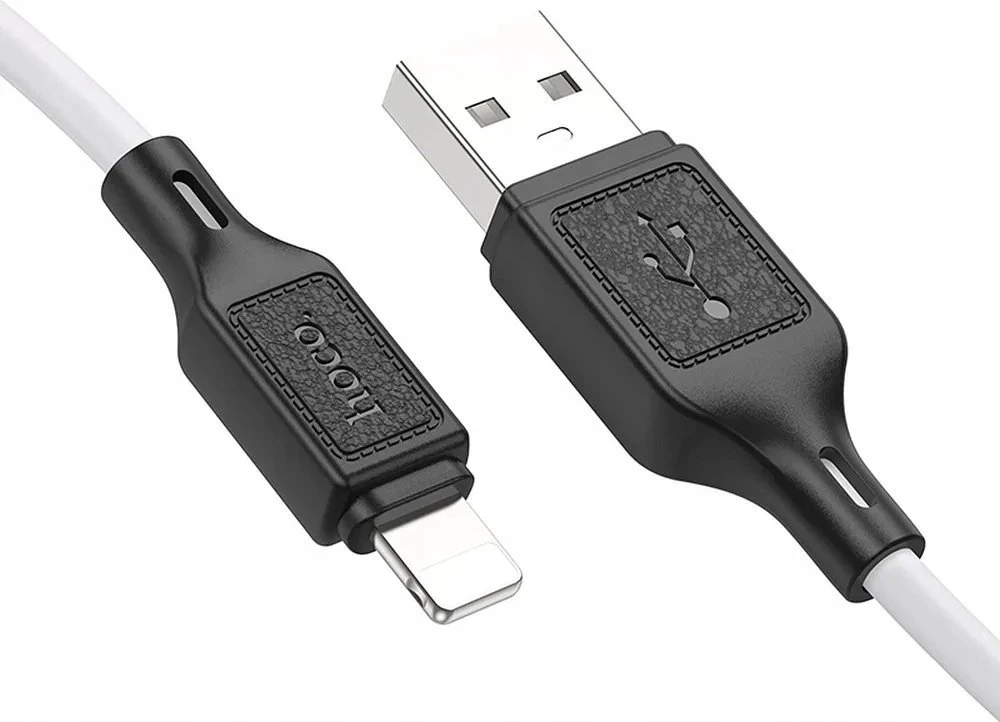 USB A tipo į „Lightning“ tipo laidas Hoco 2,4A, 1 m, X90 baltas