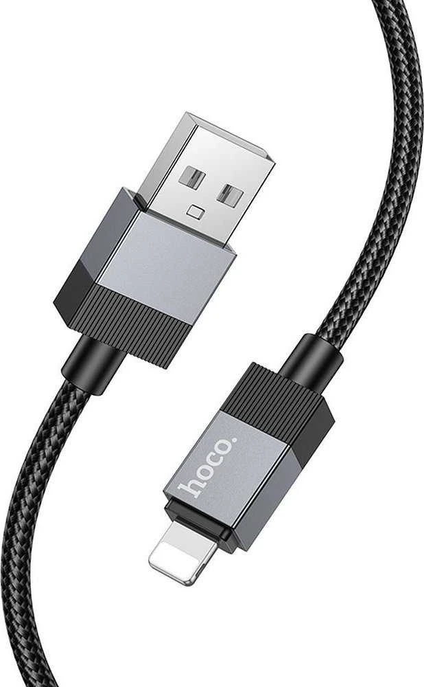 USB A į Lightning kabelis Hoco 2,4A 1 m X110 juodas