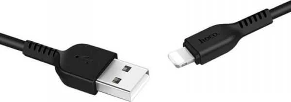 USB A tipo į „Lightning“ tipo laidas Hoco 2,4A, 1 m, juodas x20