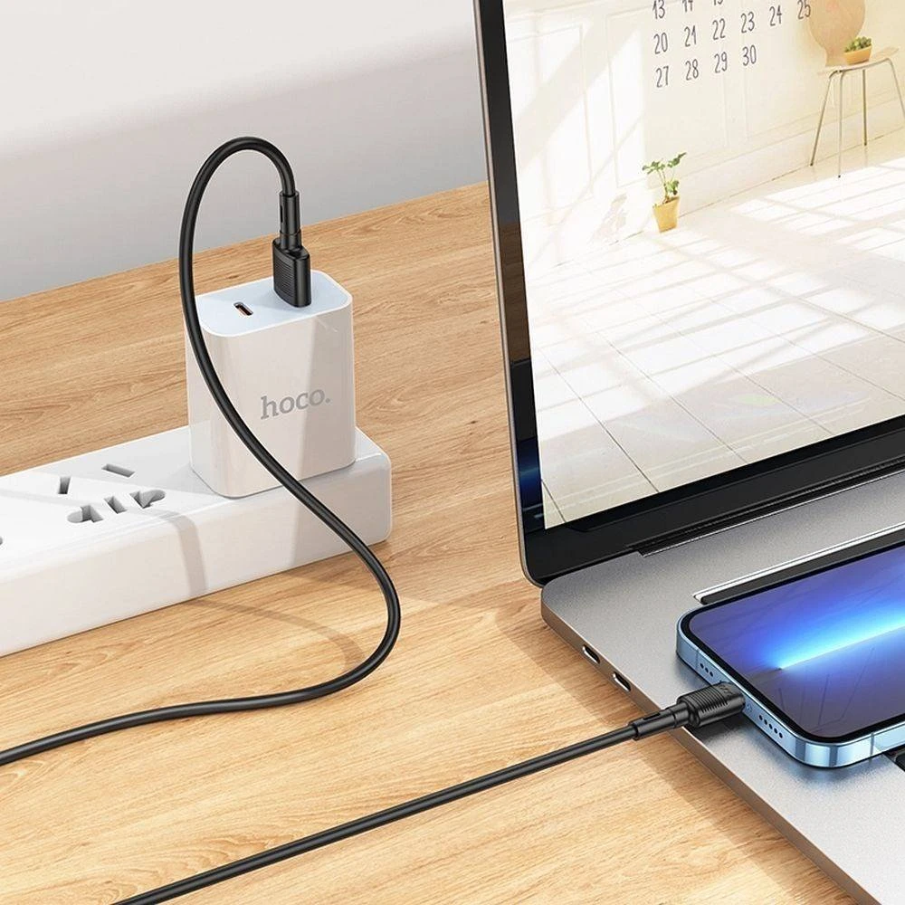 USB A tipo į „Lightning“ tipo laidas Hoco 2,4A 1 m X83 juodas