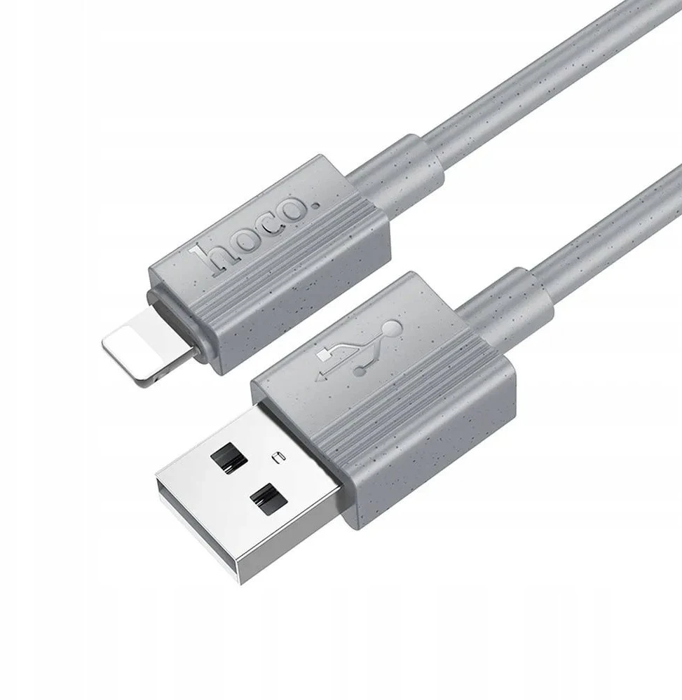 USB A tipo į „Lightning“ tipo laidas Hoco 2,4A, 1 m, X107, pilka