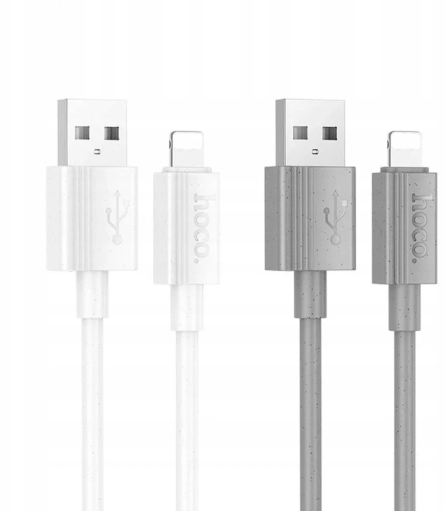 USB A tipo į „Lightning“ tipo laidas Hoco 2,4A, 1 m, X107, pilka
