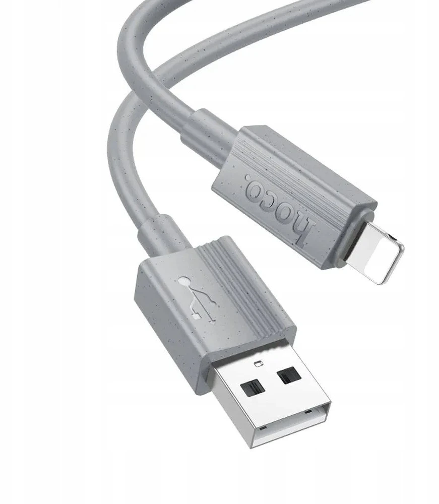 USB A tipo į „Lightning“ tipo laidas Hoco 2,4A, 1 m, X107, pilka