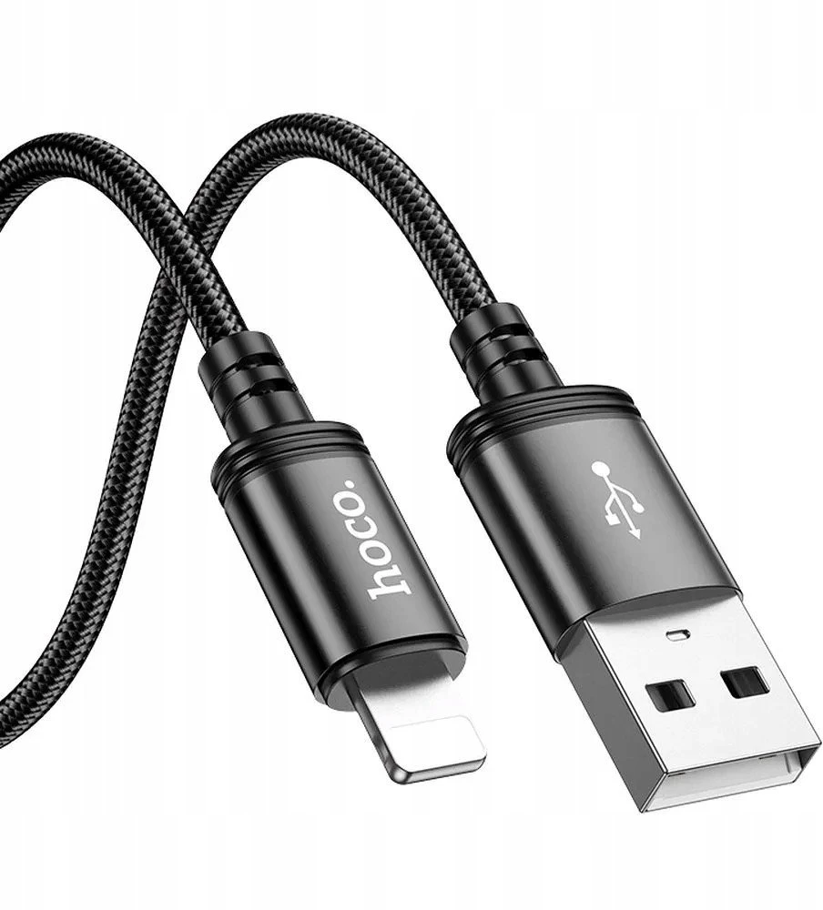 USB A tipo į „Lightning“ tipo laidas Hoco 2,4A 2 m X89 juodas