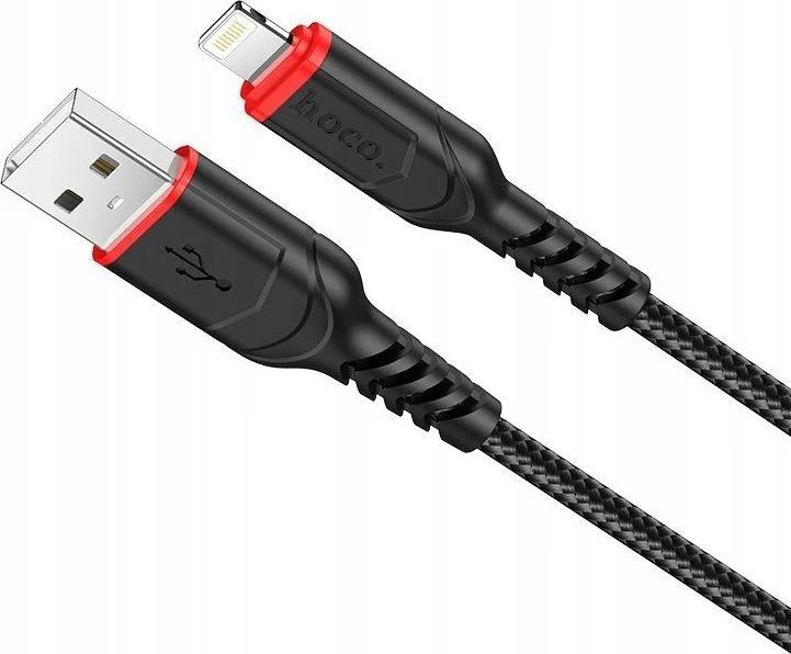 USB A tipo į „Lightning“ tipo laidas Hoco 2,4A, 3 m, X59, juodas