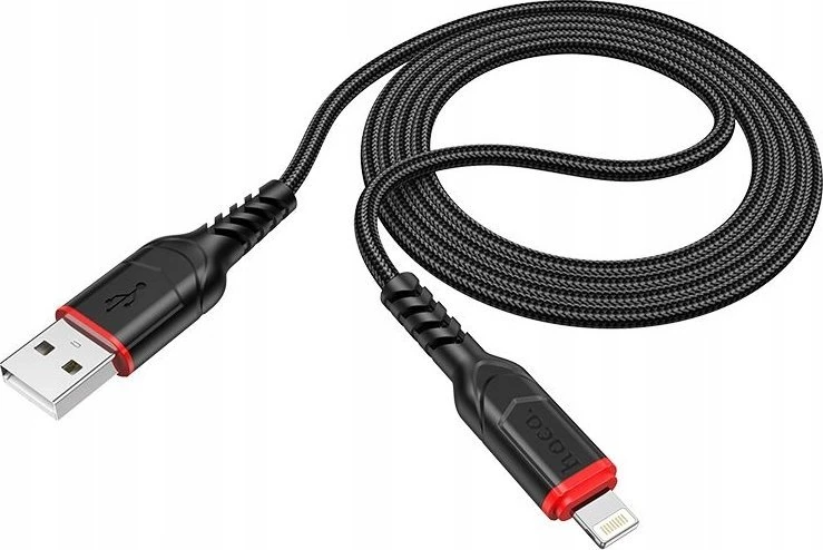 USB A tipo į „Lightning“ tipo laidas Hoco 2,4A, 3 m, X59, juodas