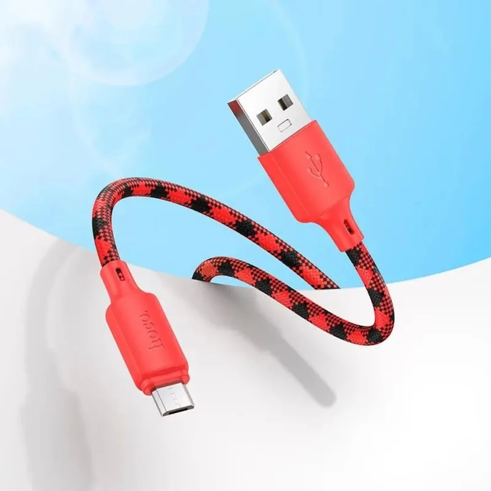 Laidas USB A į Micro USB Hoco 2,4A 1 m gradientinis raudonas