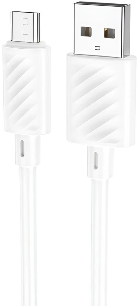 Cable USB A to Micro USB Hoco 2,4A 2 m X88 baltas
