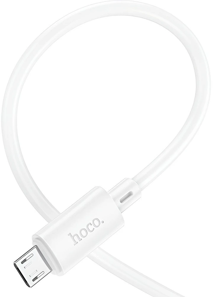 Cable USB A to Micro USB Hoco 2,4A 2 m X88 baltas