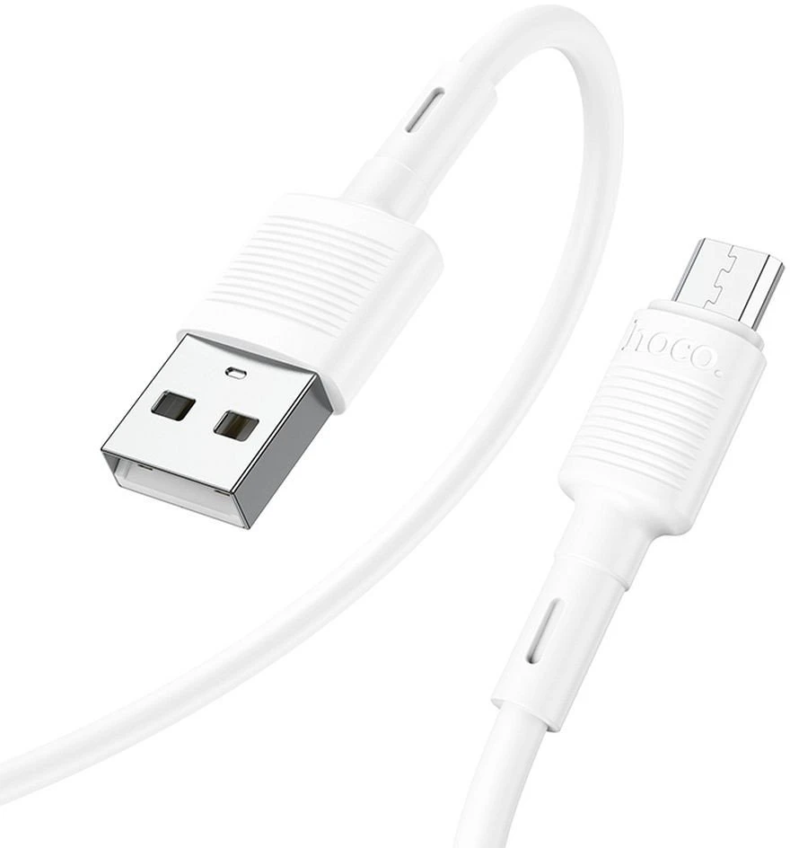 USB kabelis Hoco X83 microUSB baltas 1m