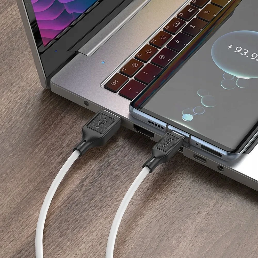 USB A į USB C laidas Hoco 3A 1 m X90 baltas