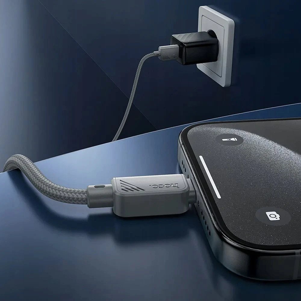 USB A į USB C laidas Hoco 3A 1 m X113 pilka