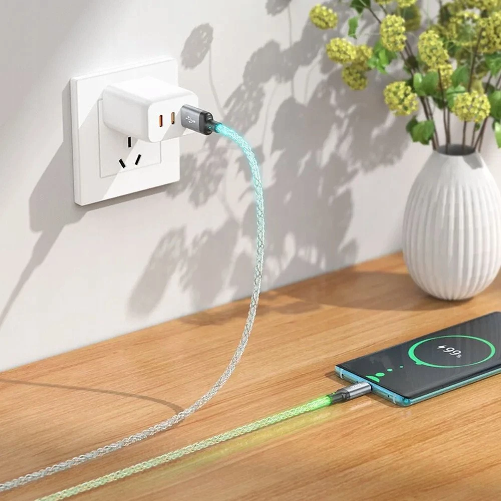 USB A į USB C laidas Hoco 3A 1 m U112 pilka