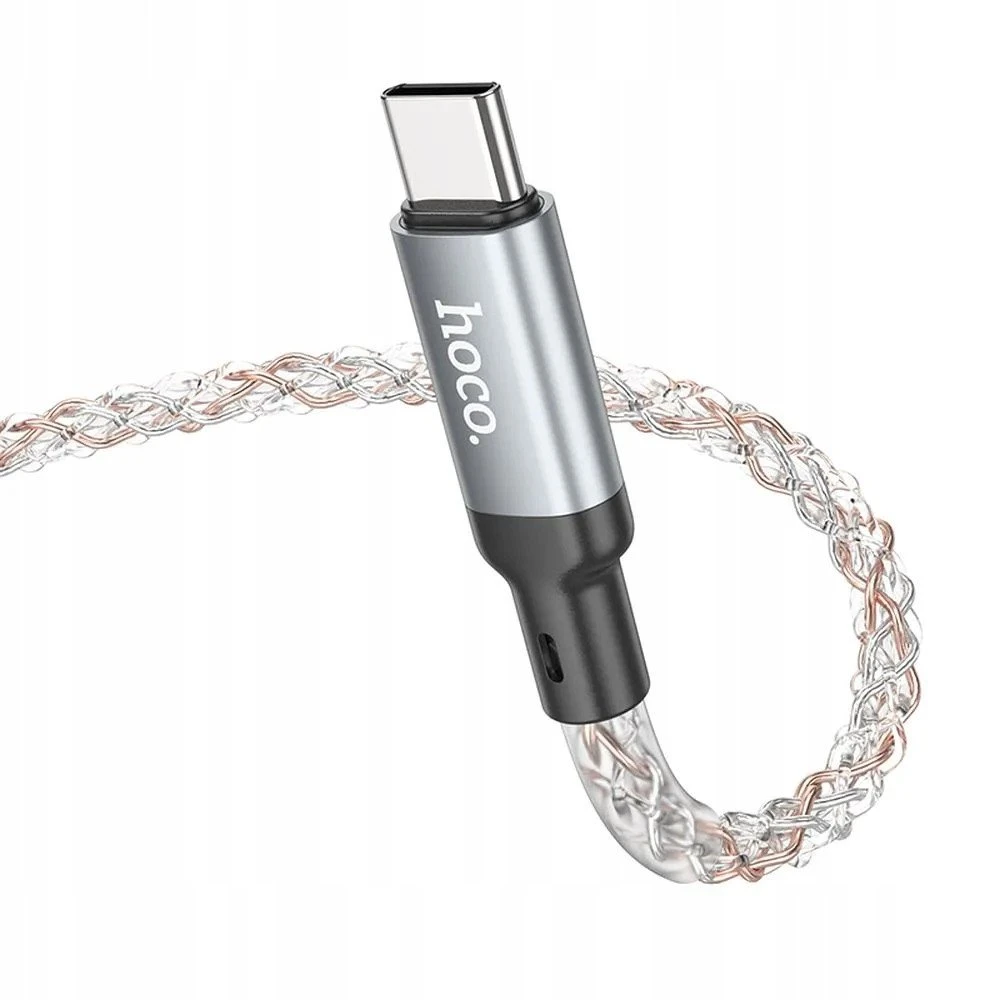 USB A į USB C laidas Hoco 3A 1 m U112 pilka