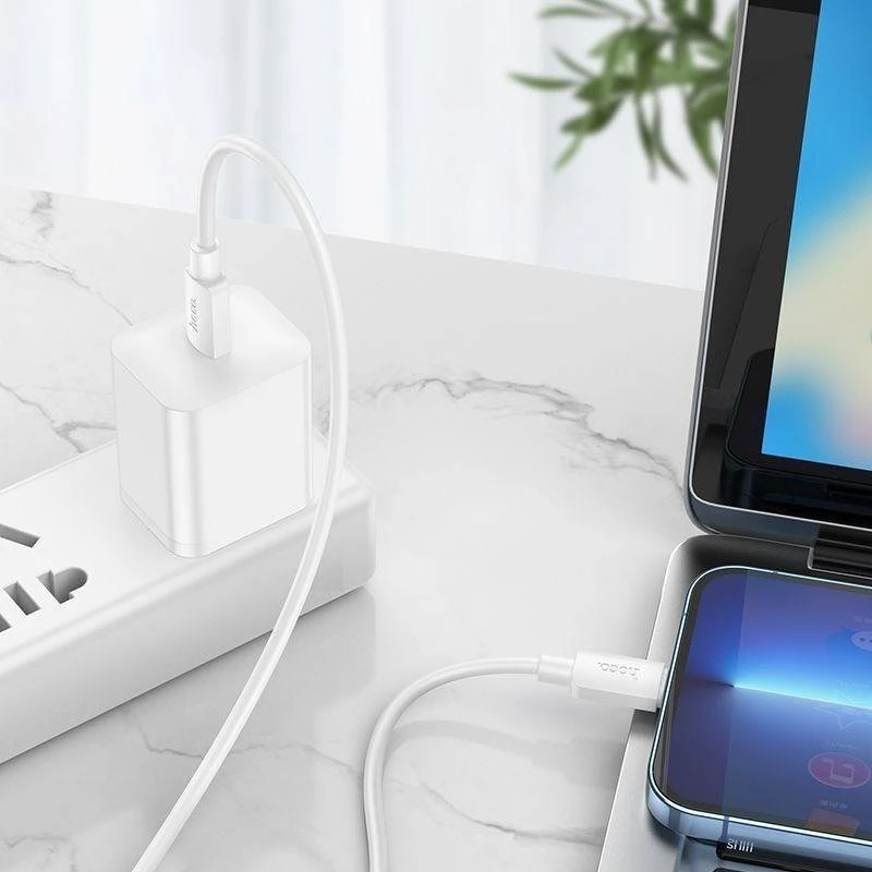 USB C - Lightning laidas Hoco PD 2,4A 20W 1 m X96 juodas