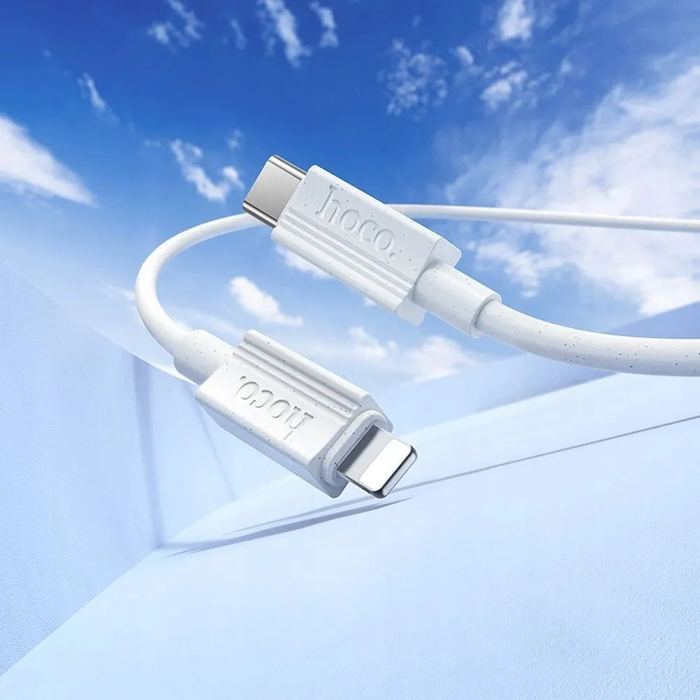 USB C - Lightning kabelis Hoco PD 27W 1 m X107 baltas