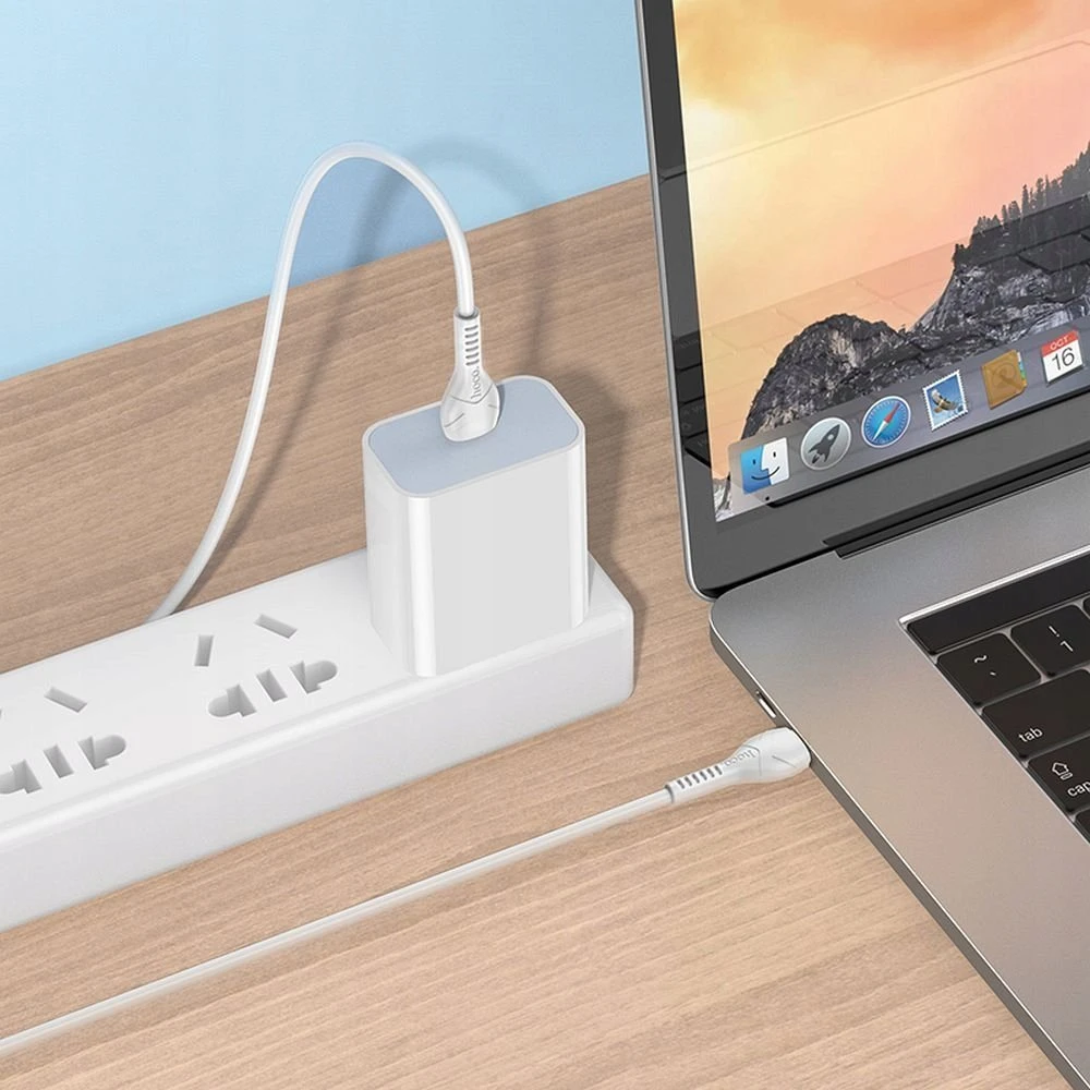 USB C - Lightning kabelis Hoco PD 27W 1 m X37 baltas