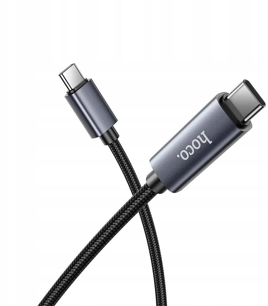 USB C laidas į USB C Hoco 3A 60W su ekranu 1 m X112 juodas