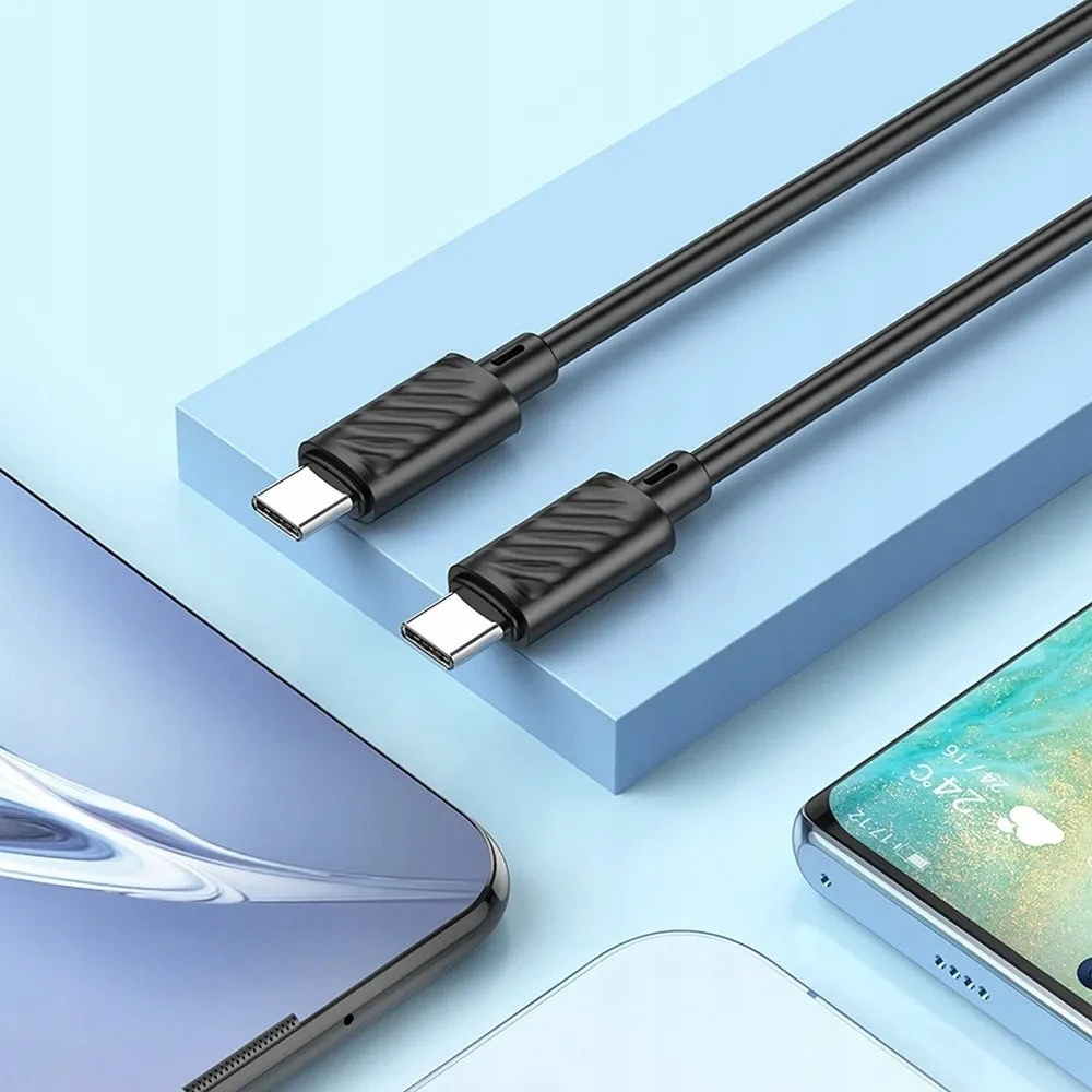 USB kabelis Hoco X88 "USB-C (Type-C) to USB-C (Type-C)" (60W) 1m juodas