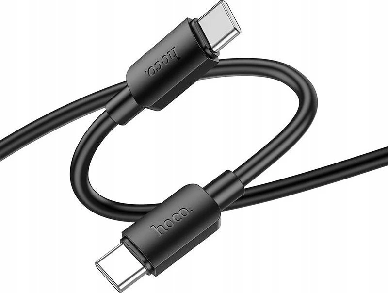 Cable USB C to USB C Hoco 3A 60W 1 m X96 juodas