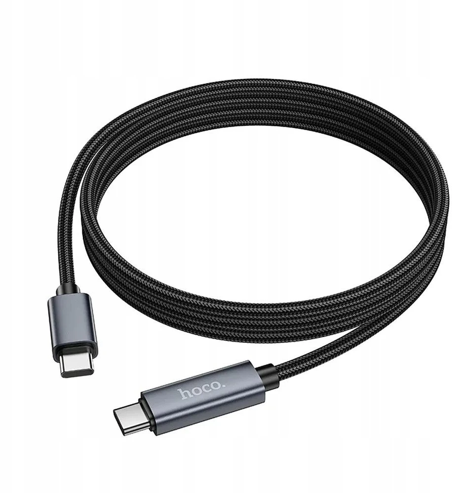 USB C laidas į USB C Hoco 3A 60W su ekranu 1 m X112 juodas