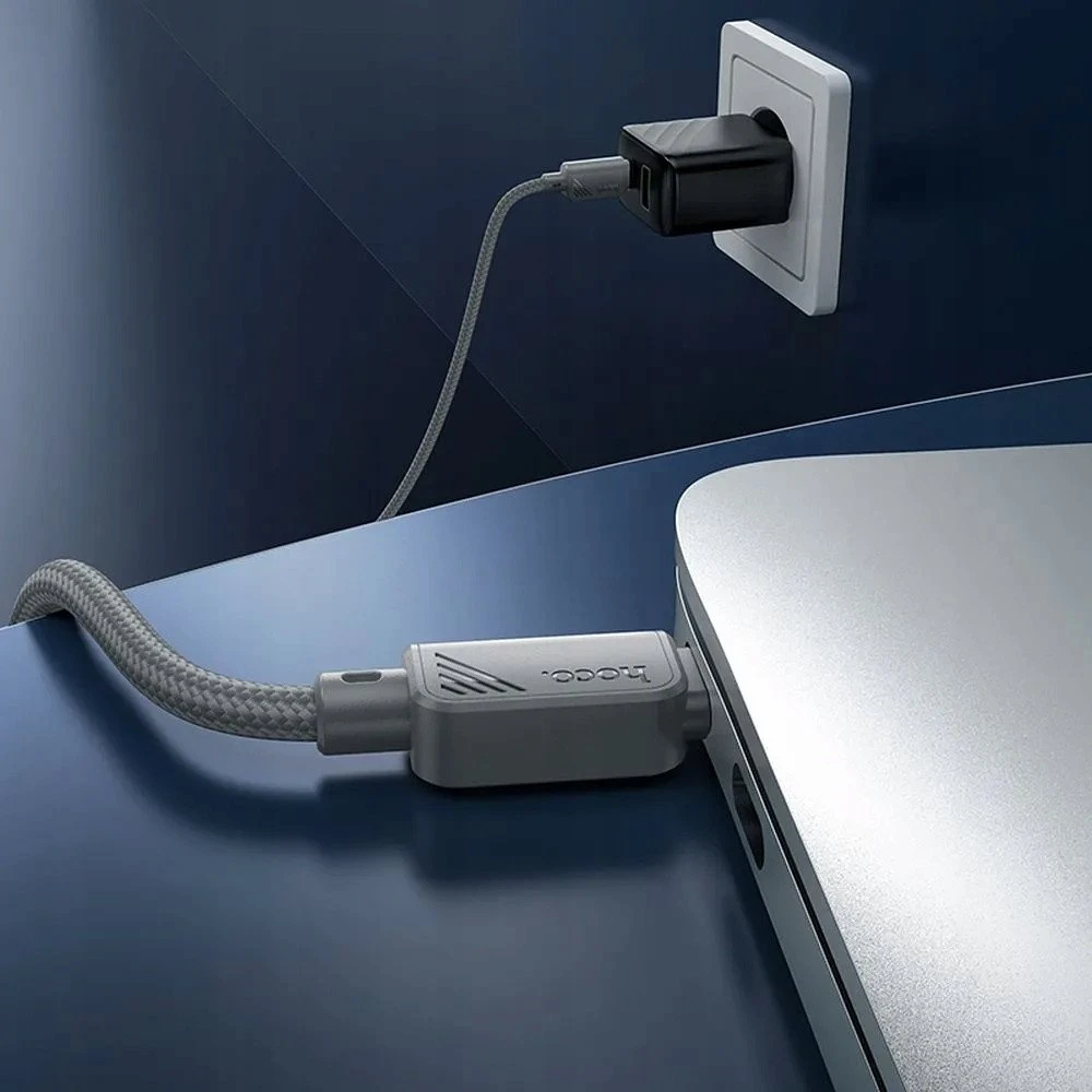 USB C į USB C laidas Hoco 3A 60W 1 m X113 pilka
